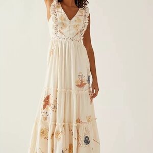 Women’s Anthropologie Cream Maxi Dress